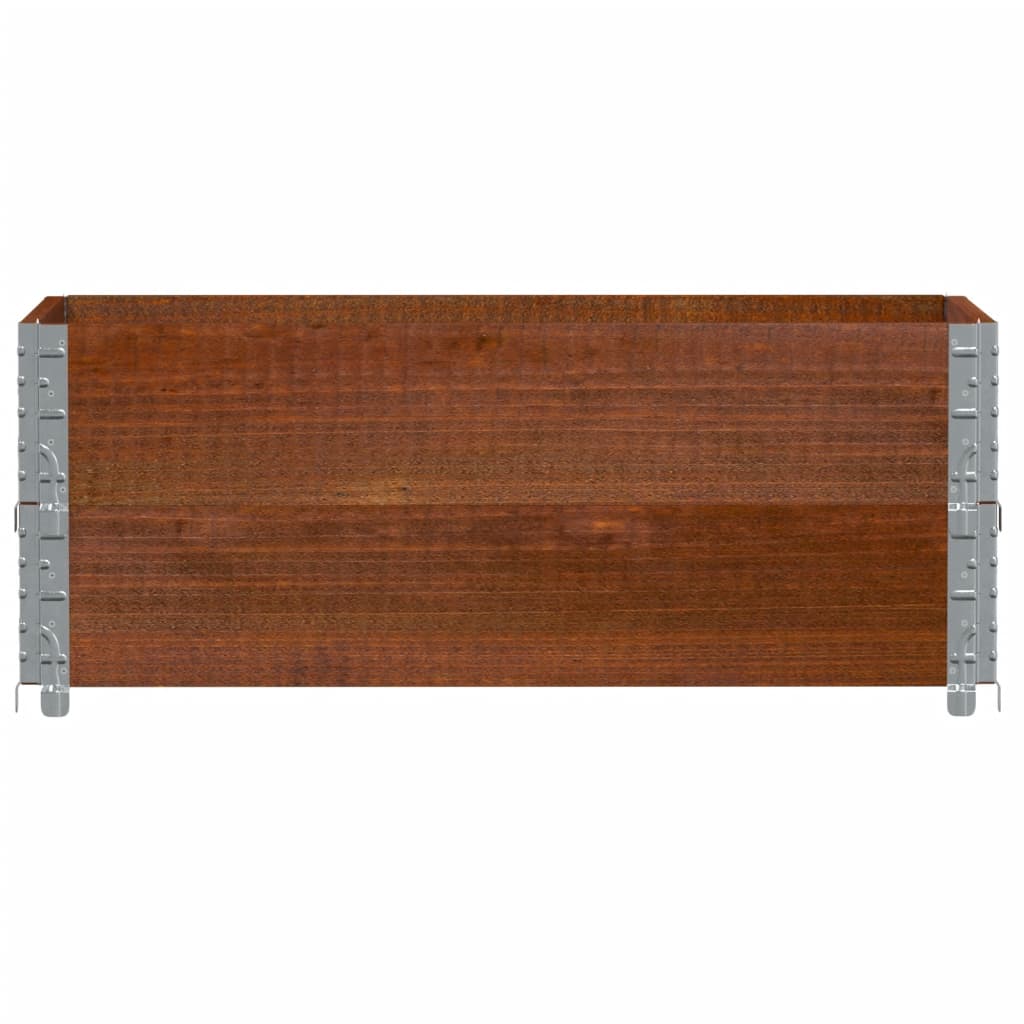 vidaXL Rame pentru paleți, 2 buc., maro, 100x50 cm, lemn masiv pin vidaXL Rame pentru paleți, 2 buc., maro, 100x50 cm, lemn masiv pin