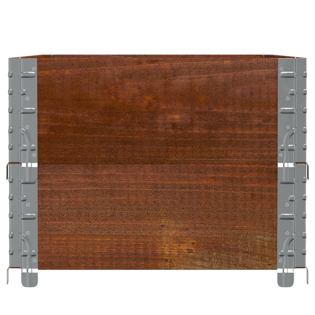 vidaXL Rame pentru paleți, 2 buc., maro, 100x50 cm, lemn masiv pin vidaXL Rame pentru paleți, 2 buc., maro, 100x50 cm, lemn masiv pin