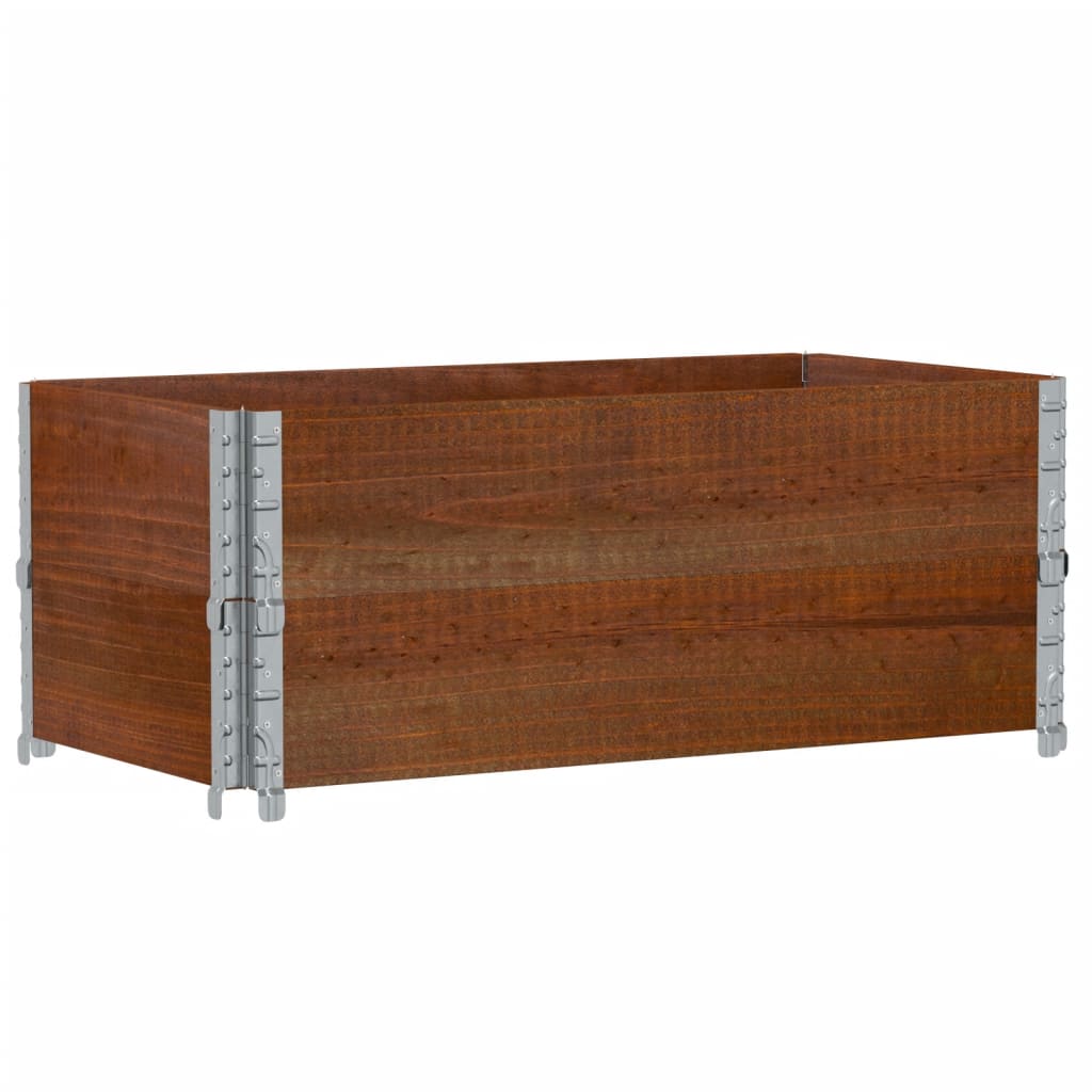 vidaXL Rame pentru paleți, 2 buc., maro, 100x50 cm, lemn masiv pin vidaXL Rame pentru paleți, 2 buc., maro, 100x50 cm, lemn masiv pin