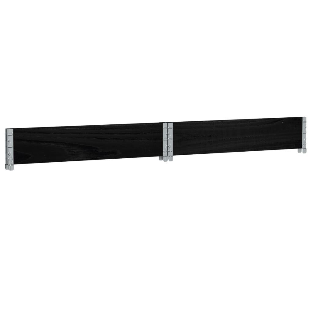 vidaXL Ramă pentru paleți, negru, 100x100 cm, lemn masiv pin vidaXL Ramă pentru paleți, negru, 100x100 cm, lemn masiv pin