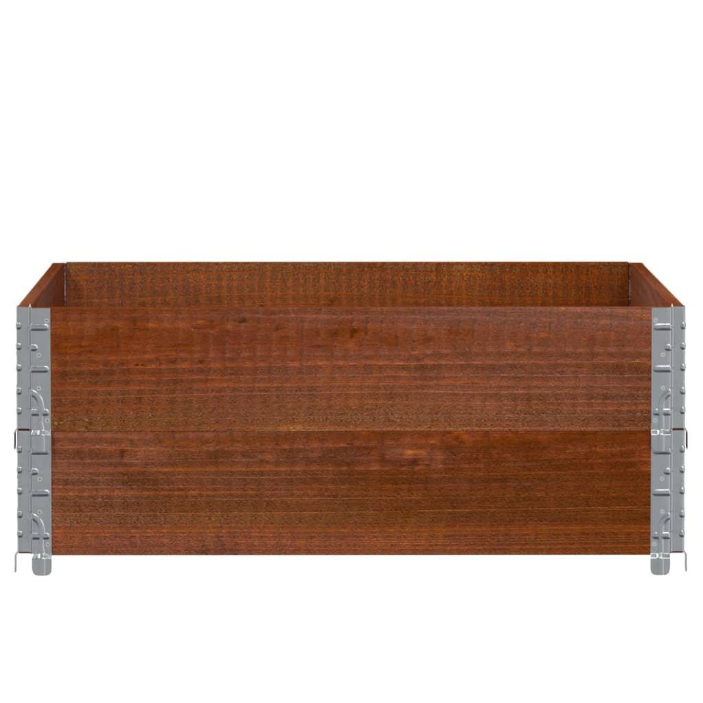 vidaXL Rame pentru paleți 2 buc. maro 100x100 cm lemn masiv de pin