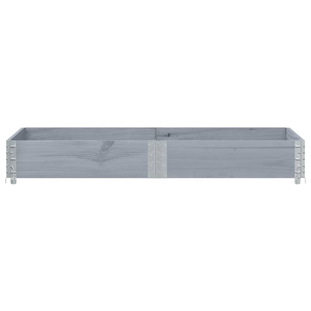 vidaXL Ramă pentru paleți, gri, 150x50 cm, lemn masiv de pin vidaXL Ramă pentru paleți, gri, 150x50 cm, lemn masiv de pin