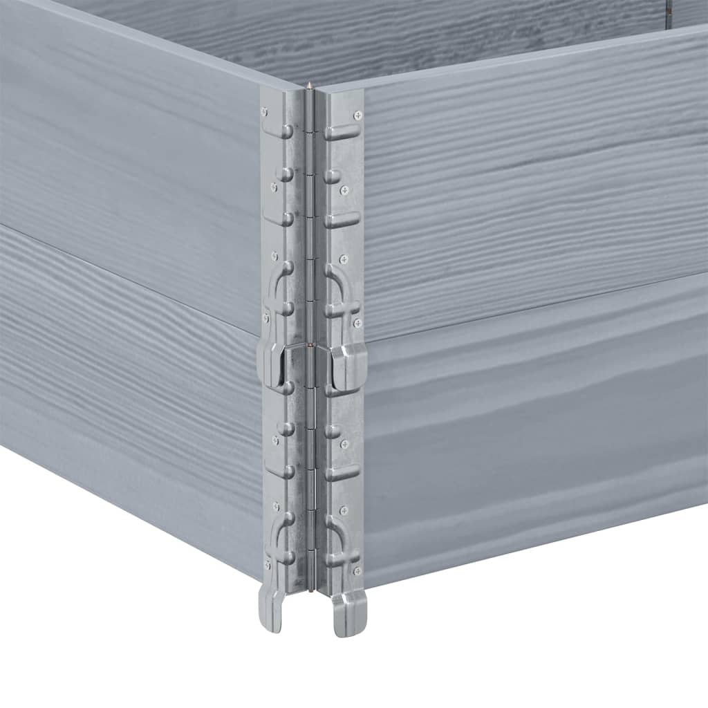 vidaXL Rame pentru paleți, 2 buc., gri, 150x50 cm, lemn masiv de pin