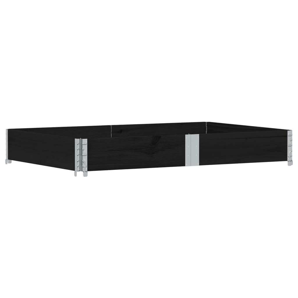 vidaXL Ramă pentru paleți, negru, 150x100 cm, lemn masiv pin vidaXL Ramă pentru paleți, negru, 150x100 cm, lemn masiv pin