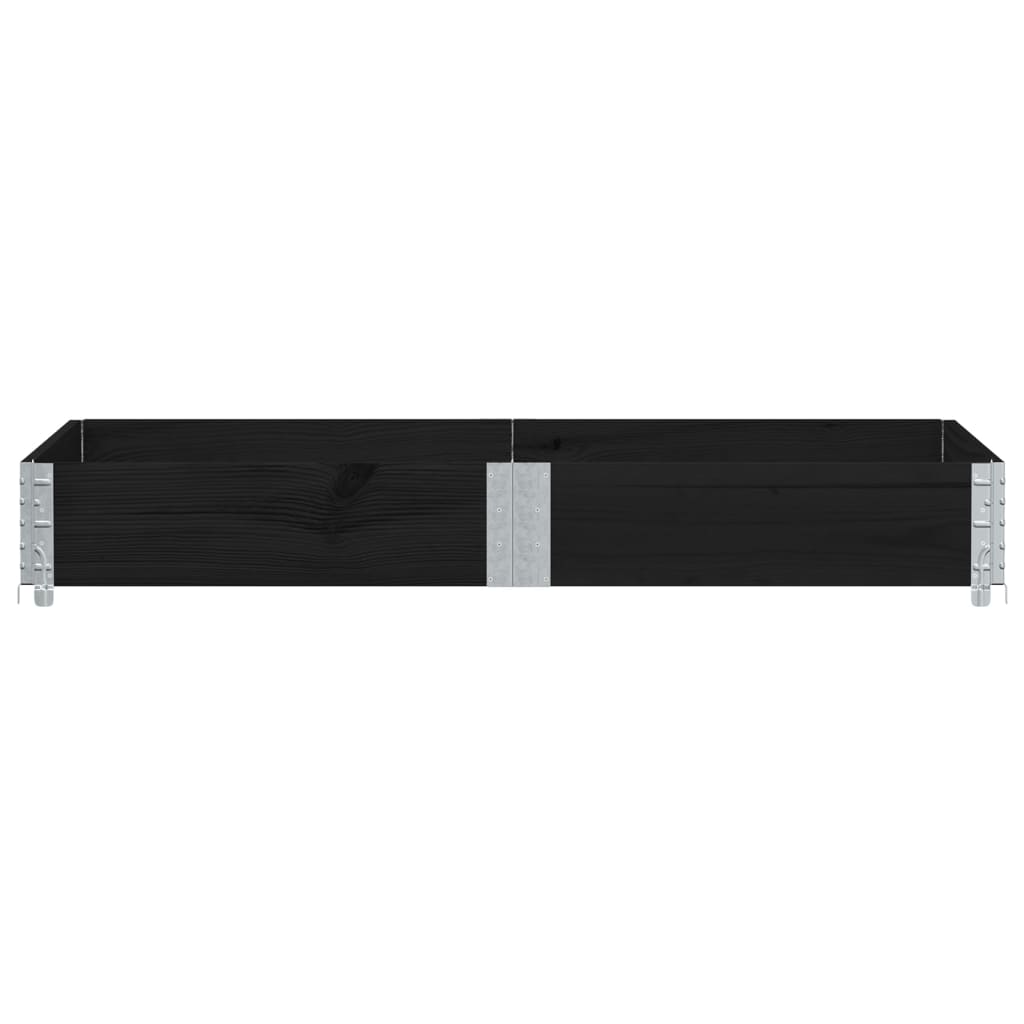 vidaXL Ramă pentru paleți, negru, 150x100 cm, lemn masiv pin vidaXL Ramă pentru paleți, negru, 150x100 cm, lemn masiv pin