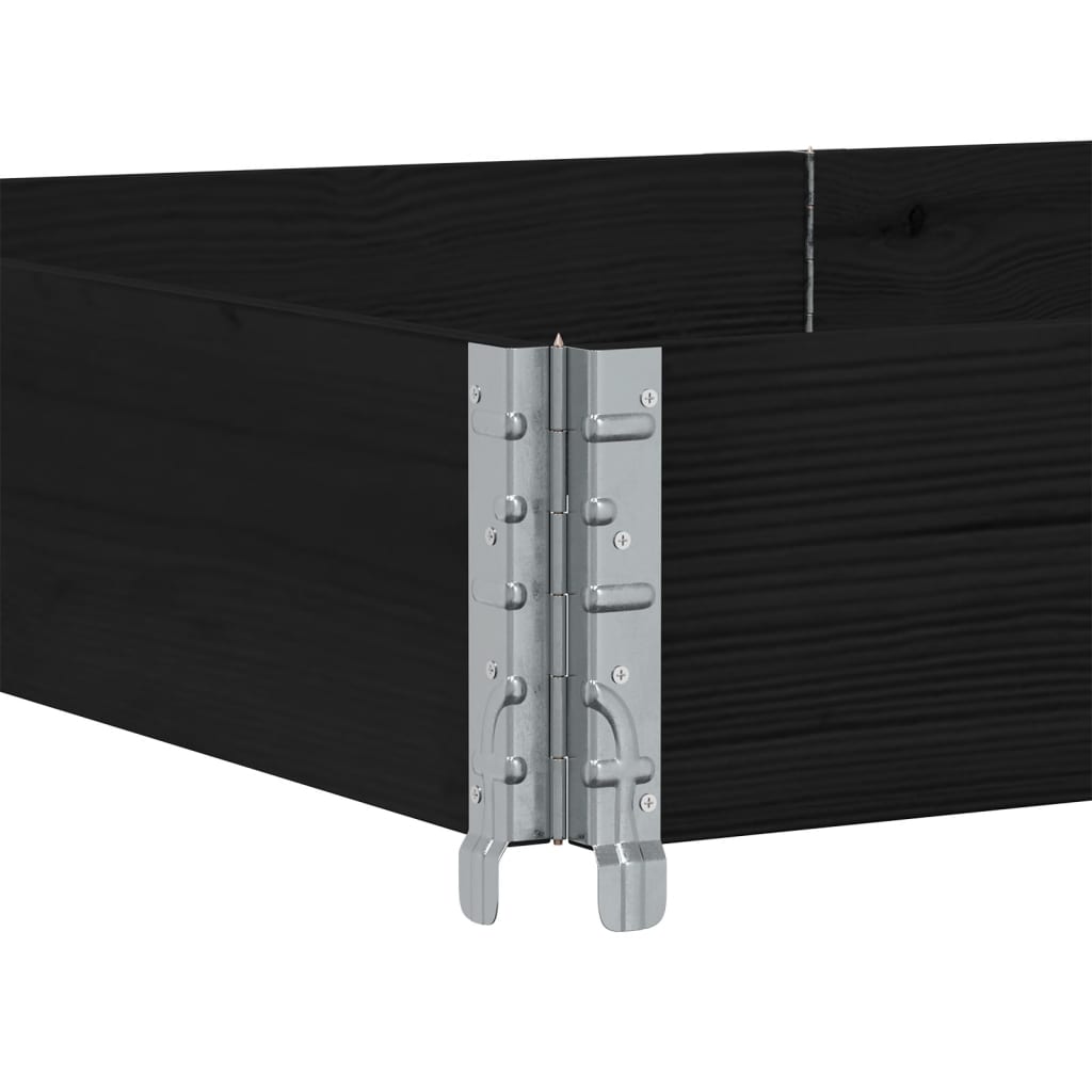 vidaXL Ramă pentru paleți, negru, 150x100 cm, lemn masiv pin vidaXL Ramă pentru paleți, negru, 150x100 cm, lemn masiv pin