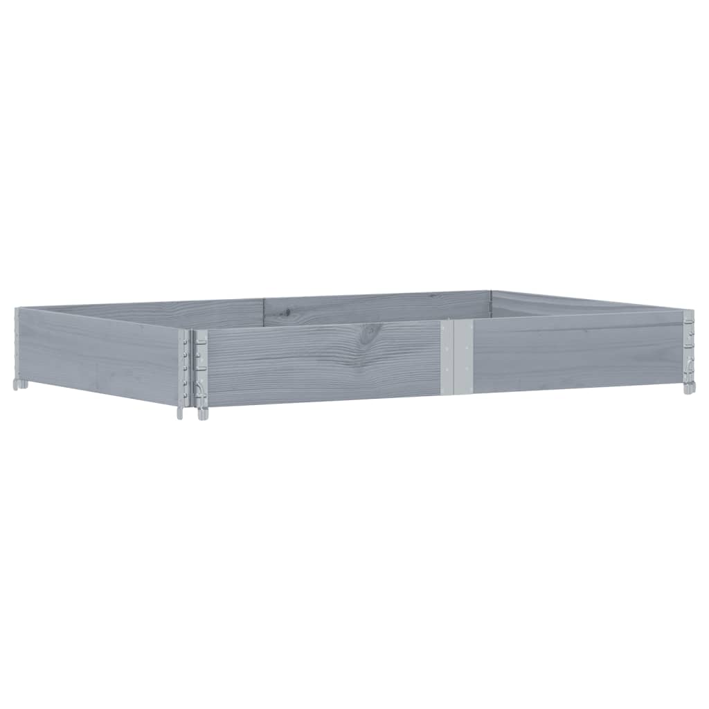 vidaXL Ramă pentru paleți, gri, 150x100 cm, lemn masiv pin vidaXL Ramă pentru paleți, gri, 150x100 cm, lemn masiv pin