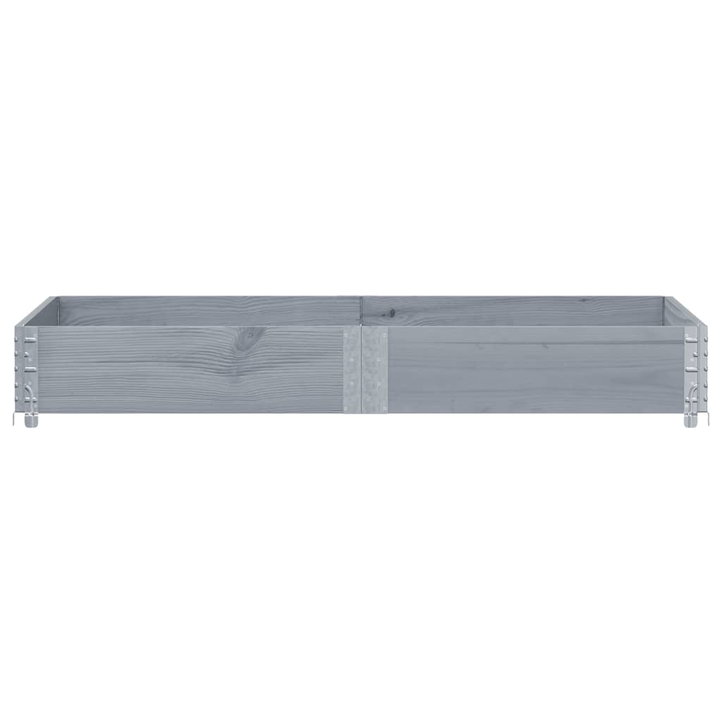 vidaXL Ramă pentru paleți, gri, 150x100 cm, lemn masiv pin vidaXL Ramă pentru paleți, gri, 150x100 cm, lemn masiv pin