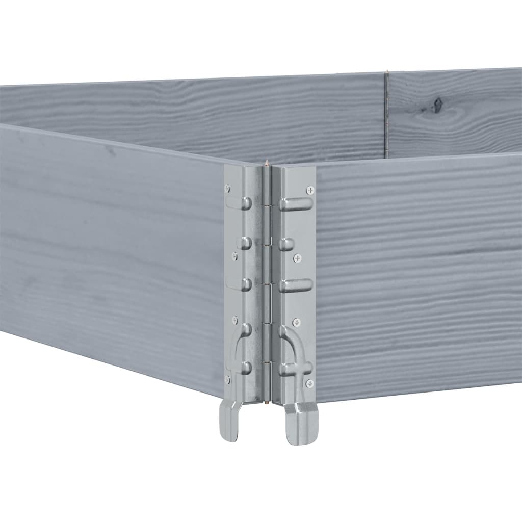 vidaXL Ramă pentru paleți, gri, 150x100 cm, lemn masiv pin vidaXL Ramă pentru paleți, gri, 150x100 cm, lemn masiv pin