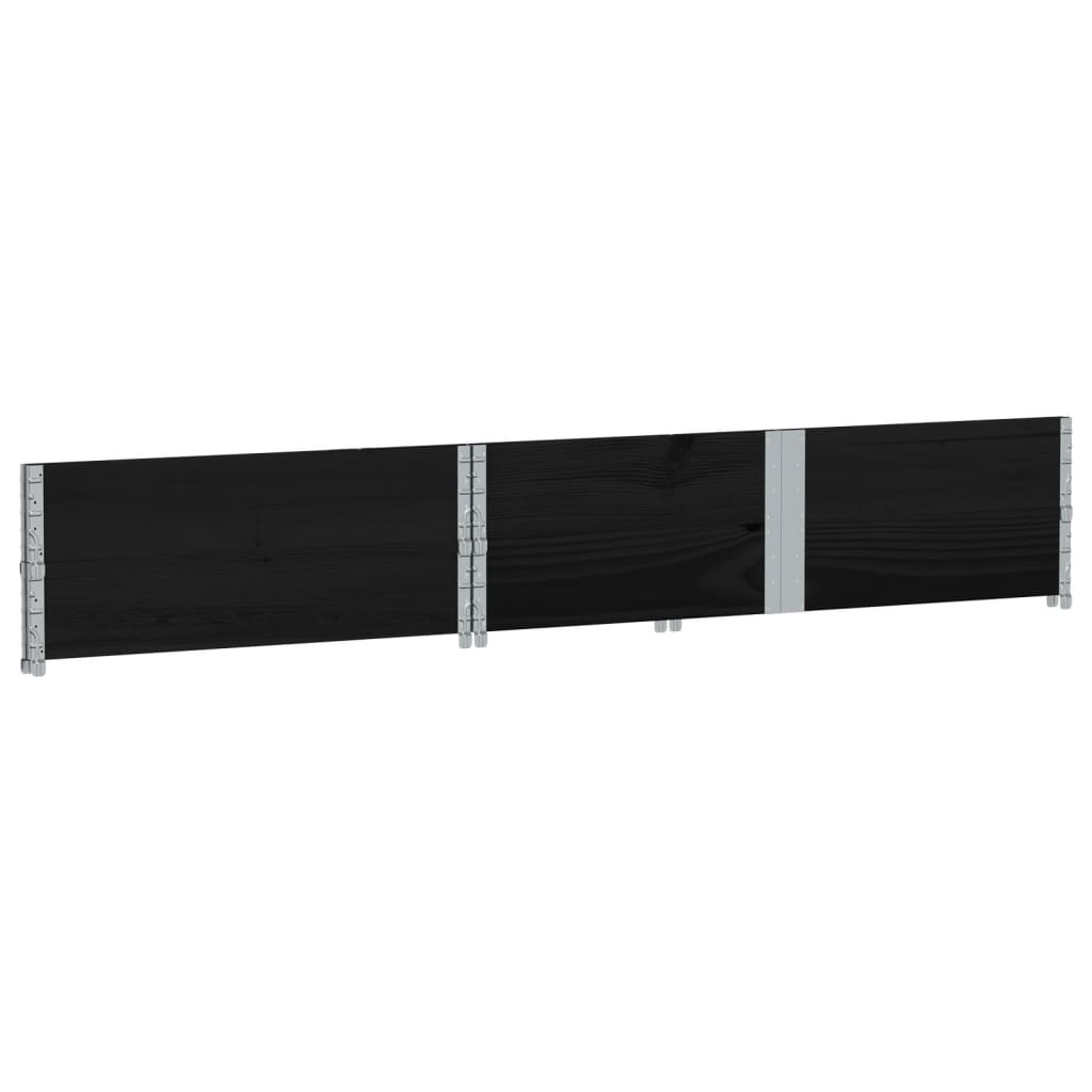 vidaXL Rame pentru paleți, 2 buc., negru, 150x100 cm, lemn masiv pin vidaXL Rame pentru paleți, 2 buc., negru, 150x100 cm, lemn masiv pin