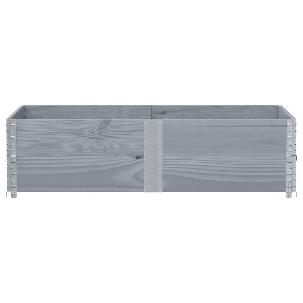 vidaXL Rame pentru paleți 2 buc. gri 150x100 cm lemn masiv de pin vidaXL Rame pentru paleți 2 buc. gri 150x100 cm lemn masiv de pin