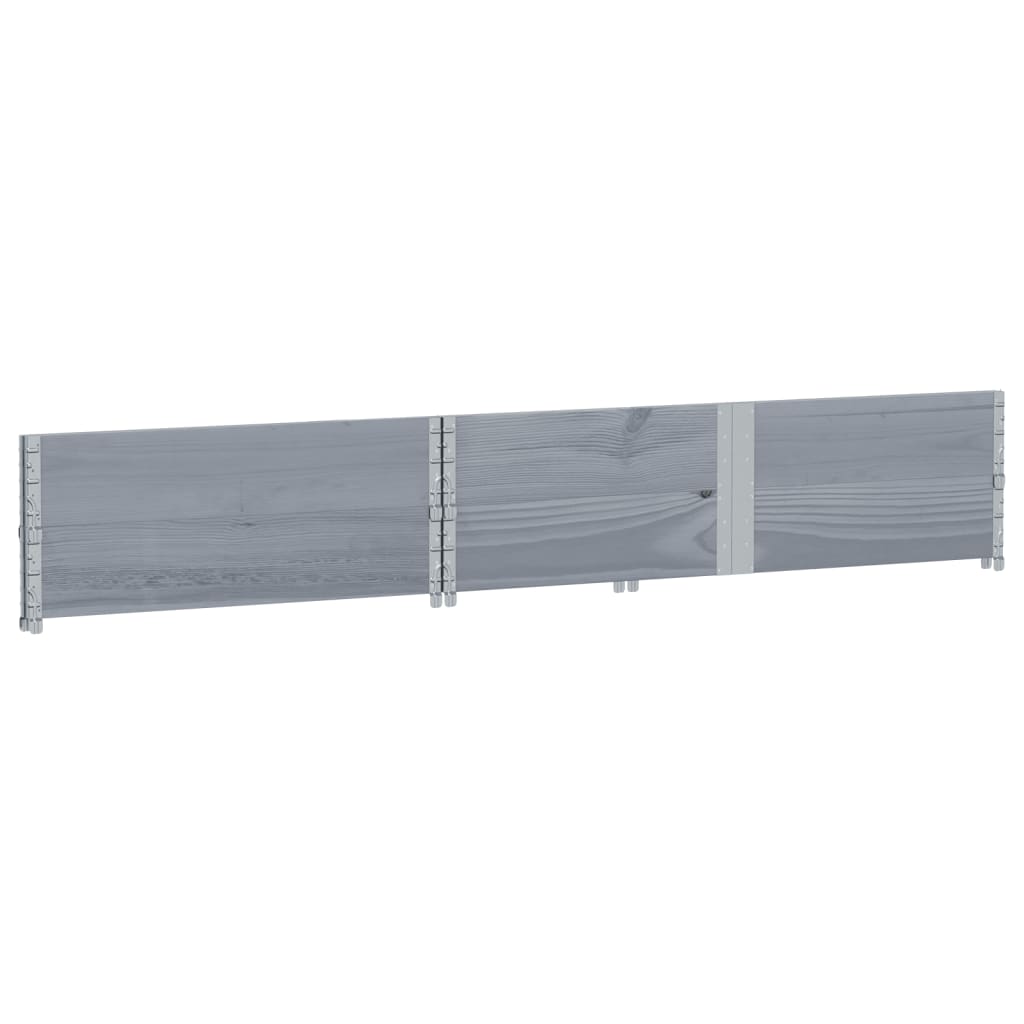 vidaXL Rame pentru paleți 2 buc. gri 150x100 cm lemn masiv de pin vidaXL Rame pentru paleți 2 buc. gri 150x100 cm lemn masiv de pin
