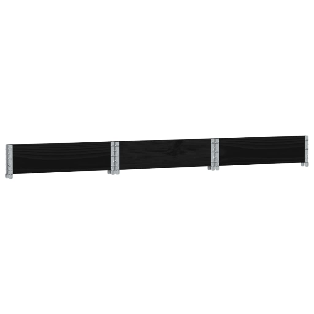 vidaXL Strat înălțat, negru, 160x160 cm, lemn masiv pin, hexagon vidaXL Strat înălțat, negru, 160x160 cm, lemn masiv pin, hexagon