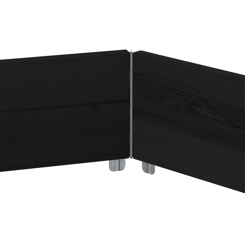 vidaXL Strat înălțat, negru, 160x160 cm, lemn masiv pin, hexagon vidaXL Strat înălțat, negru, 160x160 cm, lemn masiv pin, hexagon