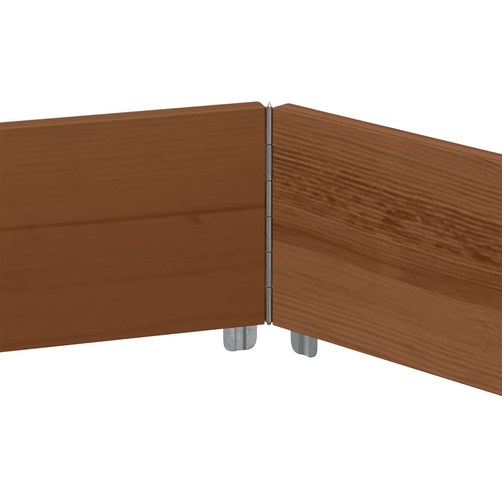 vidaXL Strat înălțat, maro, 160x160 cm, lemn masiv pin, hexagon vidaXL Strat înălțat, maro, 160x160 cm, lemn masiv pin, hexagon