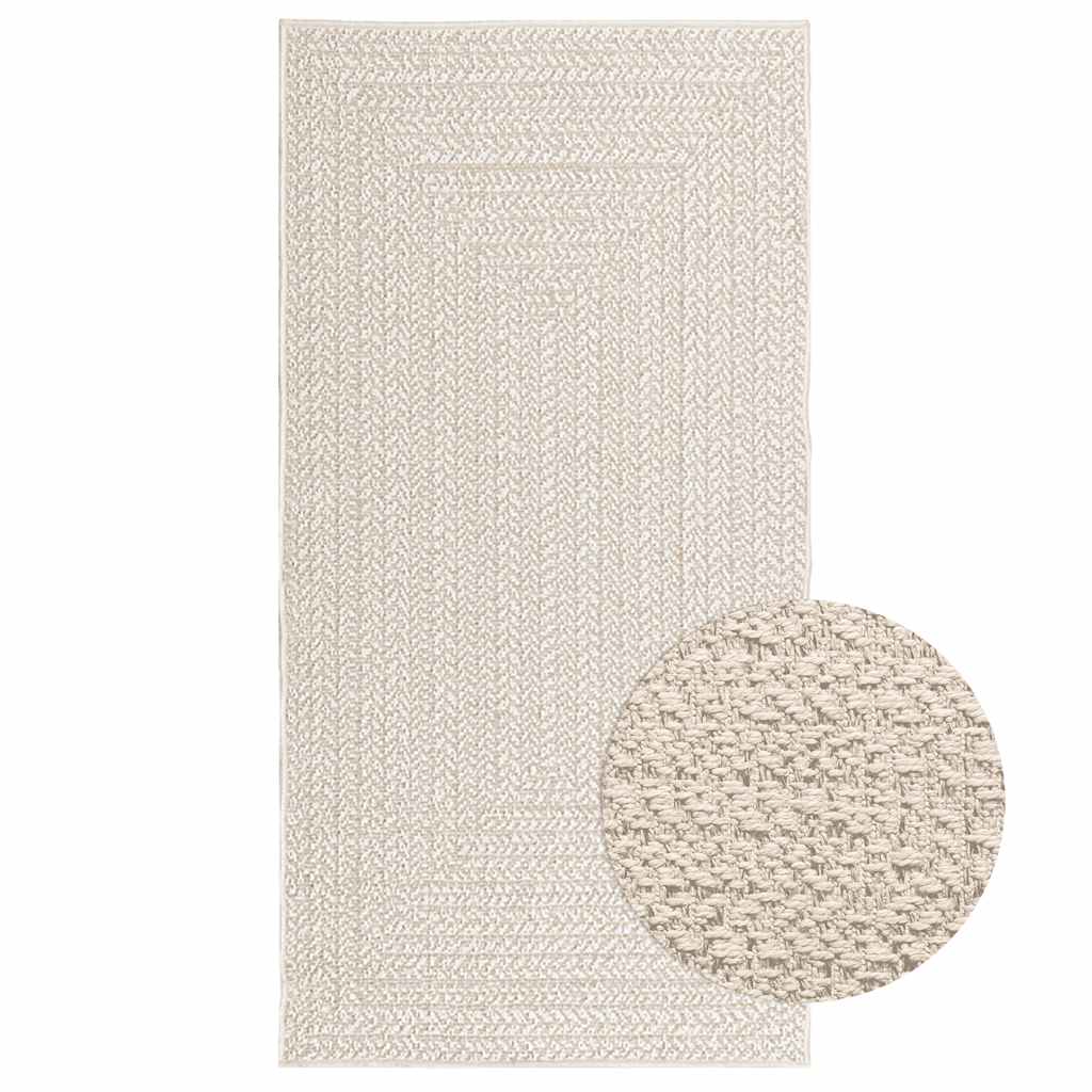 vidaXL Covor „ZIZUR” crem aspect iută pentru interior și exterior vidaXL Covor „ZIZUR” crem aspect iută pentru interior și exterior