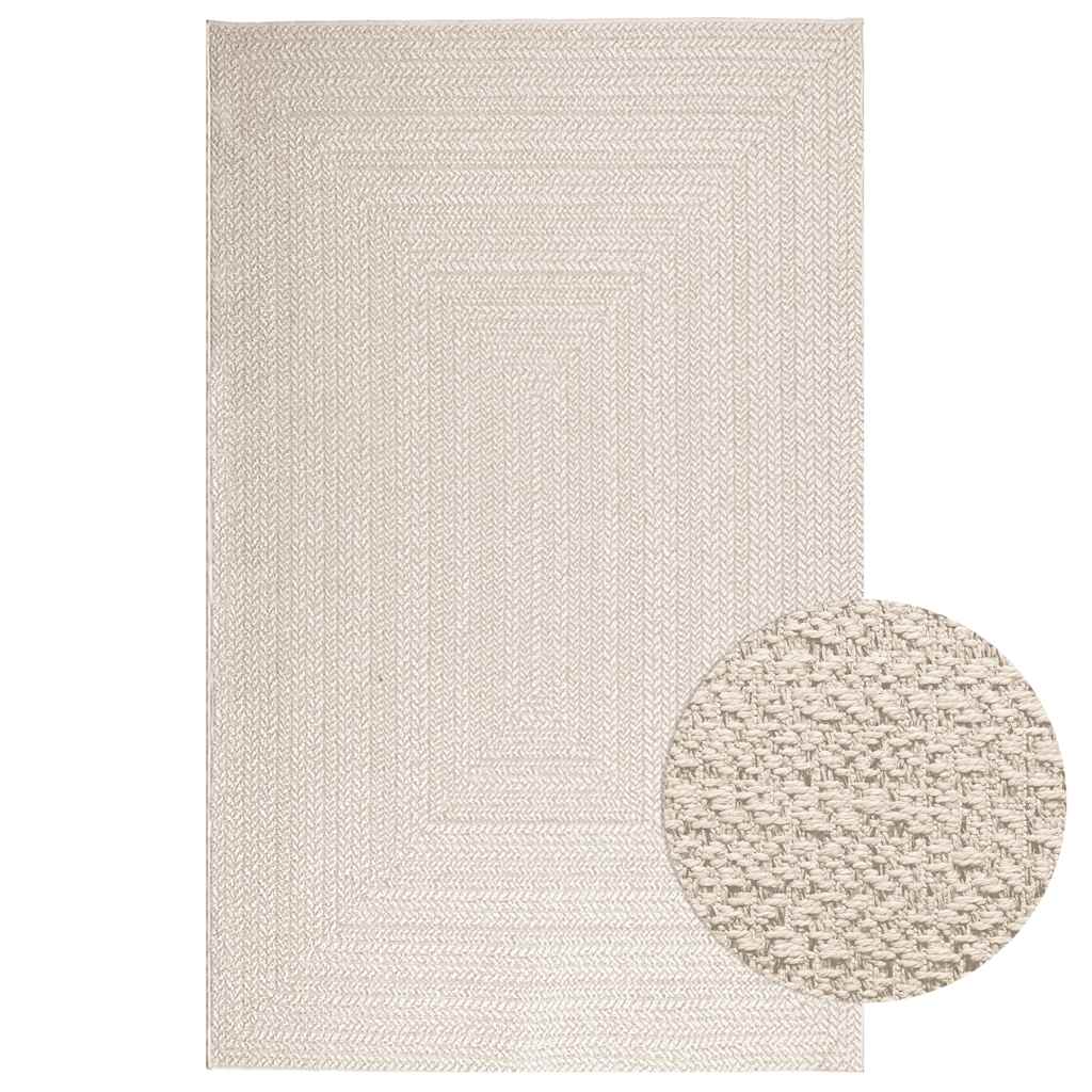 vidaXL Covor „ZIZUR” crem aspect iută pentru interior și exterior vidaXL Covor „ZIZUR” crem aspect iută pentru interior și exterior