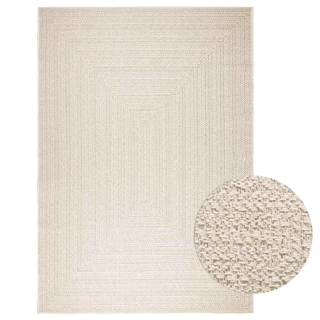vidaXL Covor „ZIZUR” crem aspect iută pentru interior și exterior vidaXL Covor „ZIZUR” crem aspect iută pentru interior și exterior