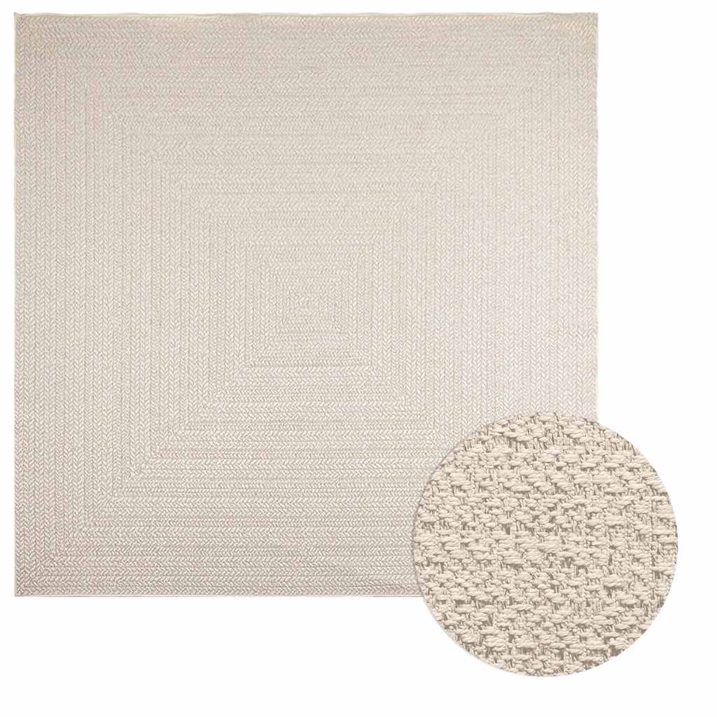 vidaXL Covor „ZIZUR” crem aspect iută pentru interior și exterior vidaXL Covor „ZIZUR” crem aspect iută pentru interior și exterior
