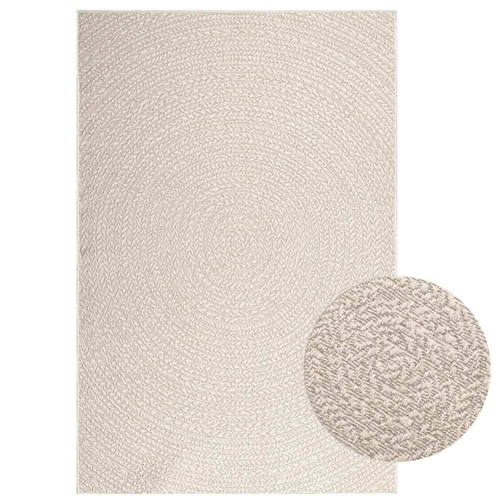 vidaXL Covor „ZIZUR” crem aspect iută pentru interior și exterior vidaXL Covor „ZIZUR” crem aspect iută pentru interior și exterior