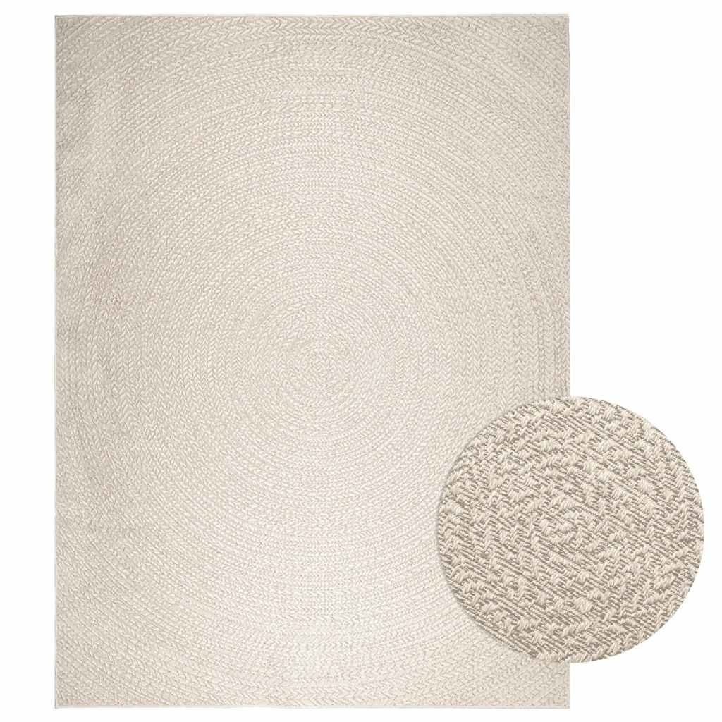 vidaXL Covor „ZIZUR” crem aspect iută pentru interior și exterior vidaXL Covor „ZIZUR” crem aspect iută pentru interior și exterior