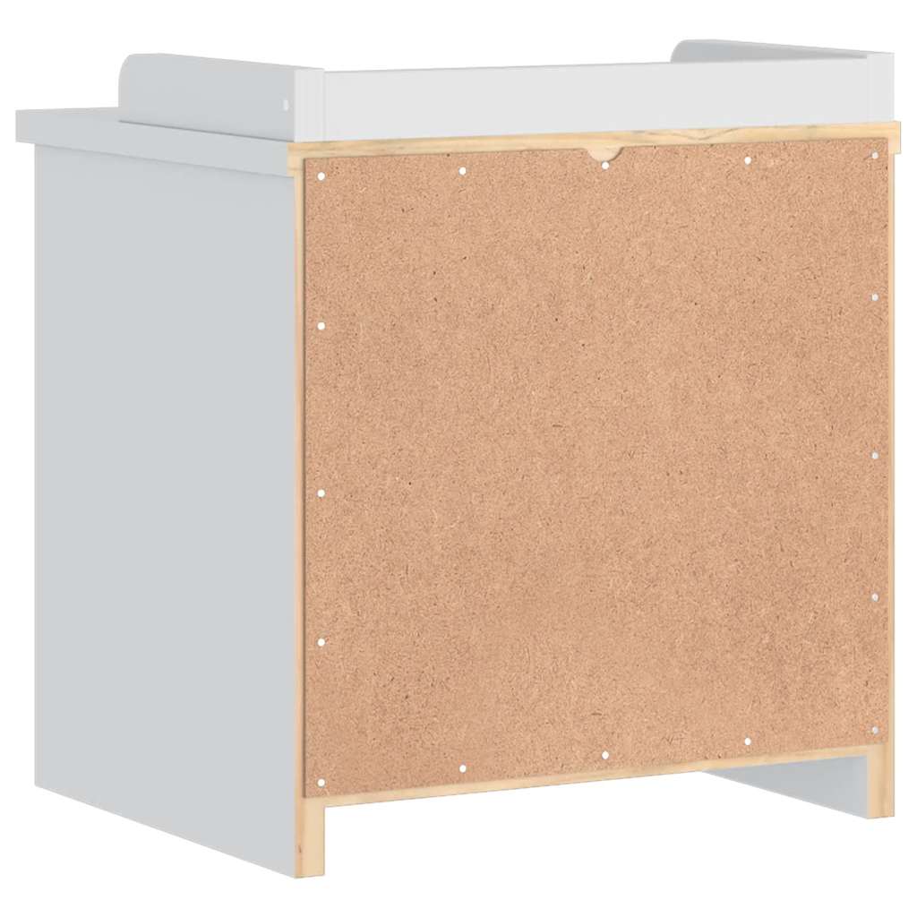 vidaXL Bancă pentru hol „SANDNES” albă 45x40x50 cm, lemn masiv de pin