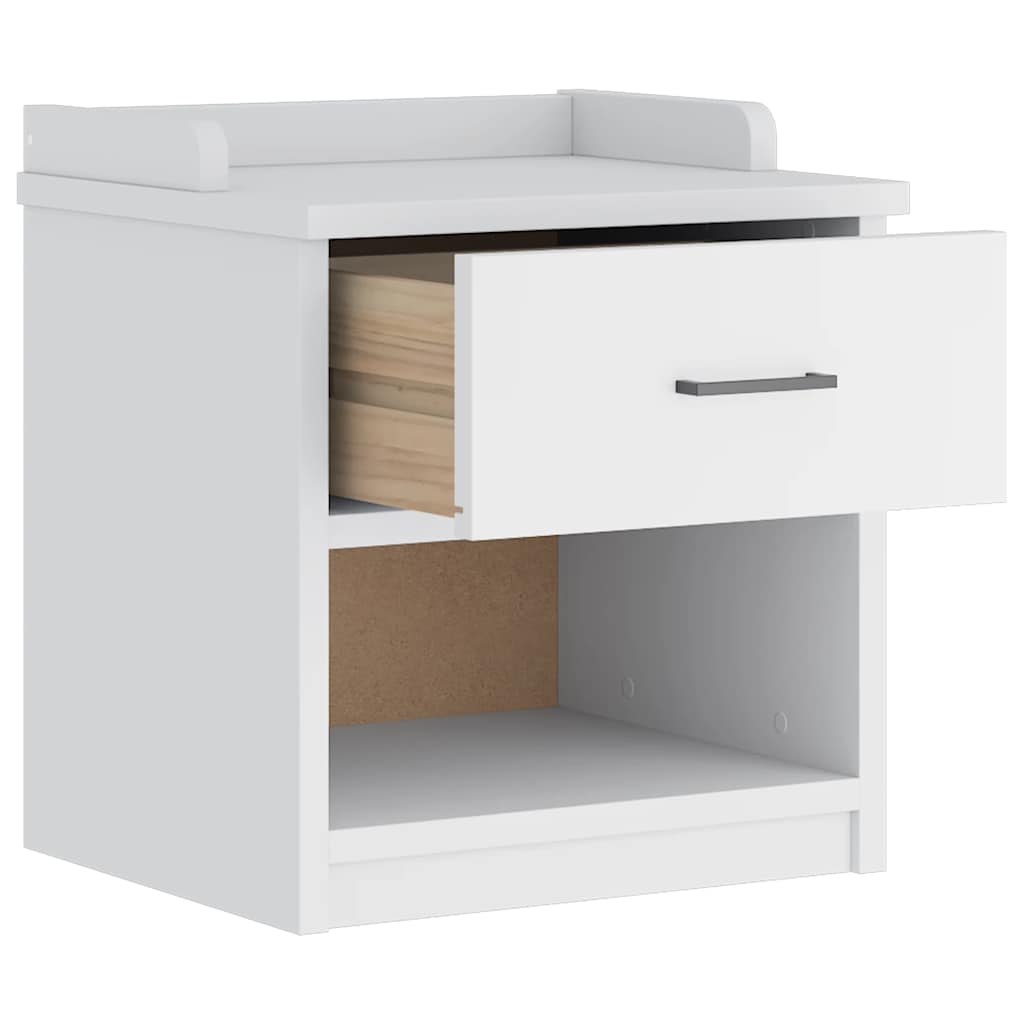 vidaXL Bancă pentru hol „SANDNES” albă 45x40x50 cm, lemn masiv de pin
