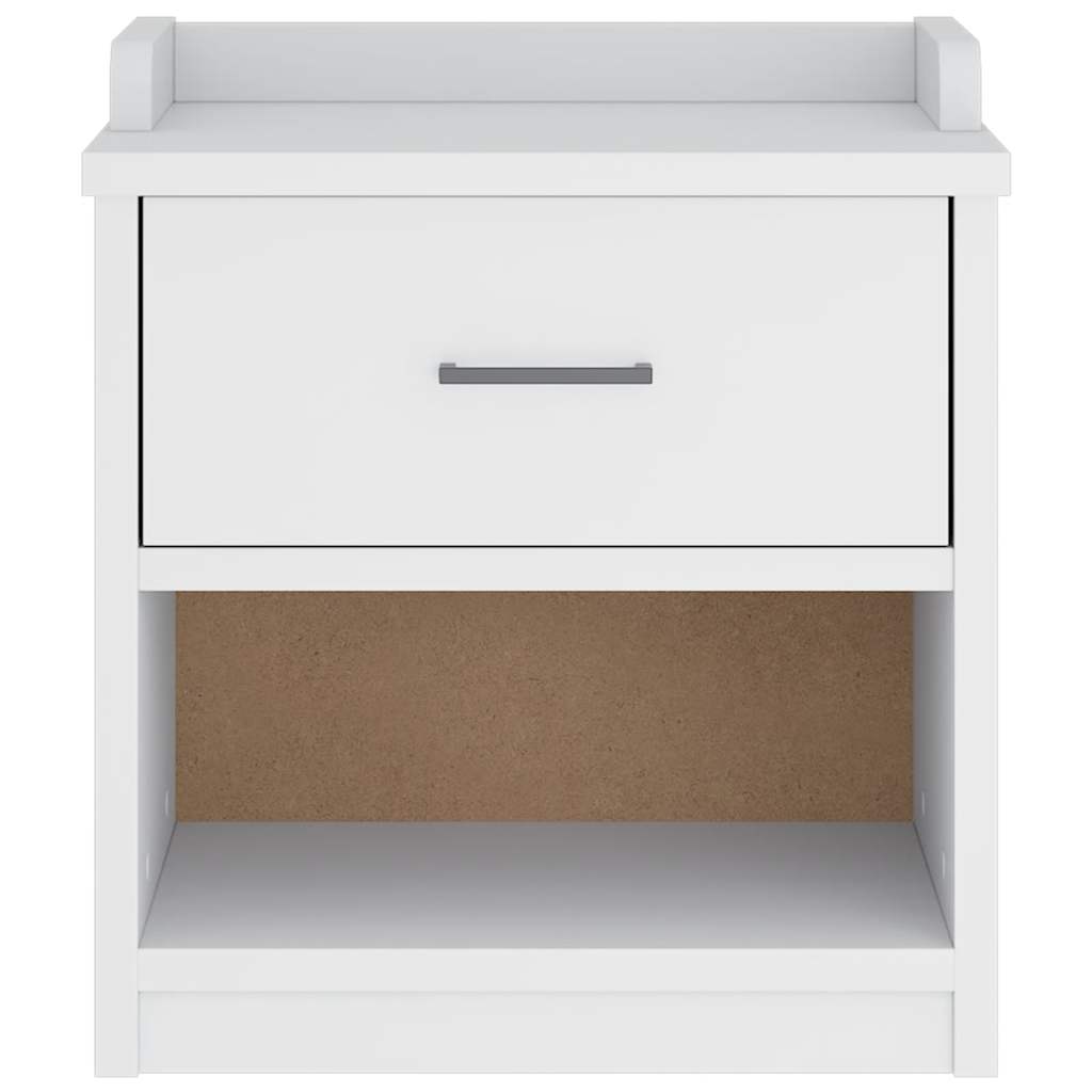 vidaXL Bancă pentru hol „SANDNES” albă 45x40x50 cm, lemn masiv de pin