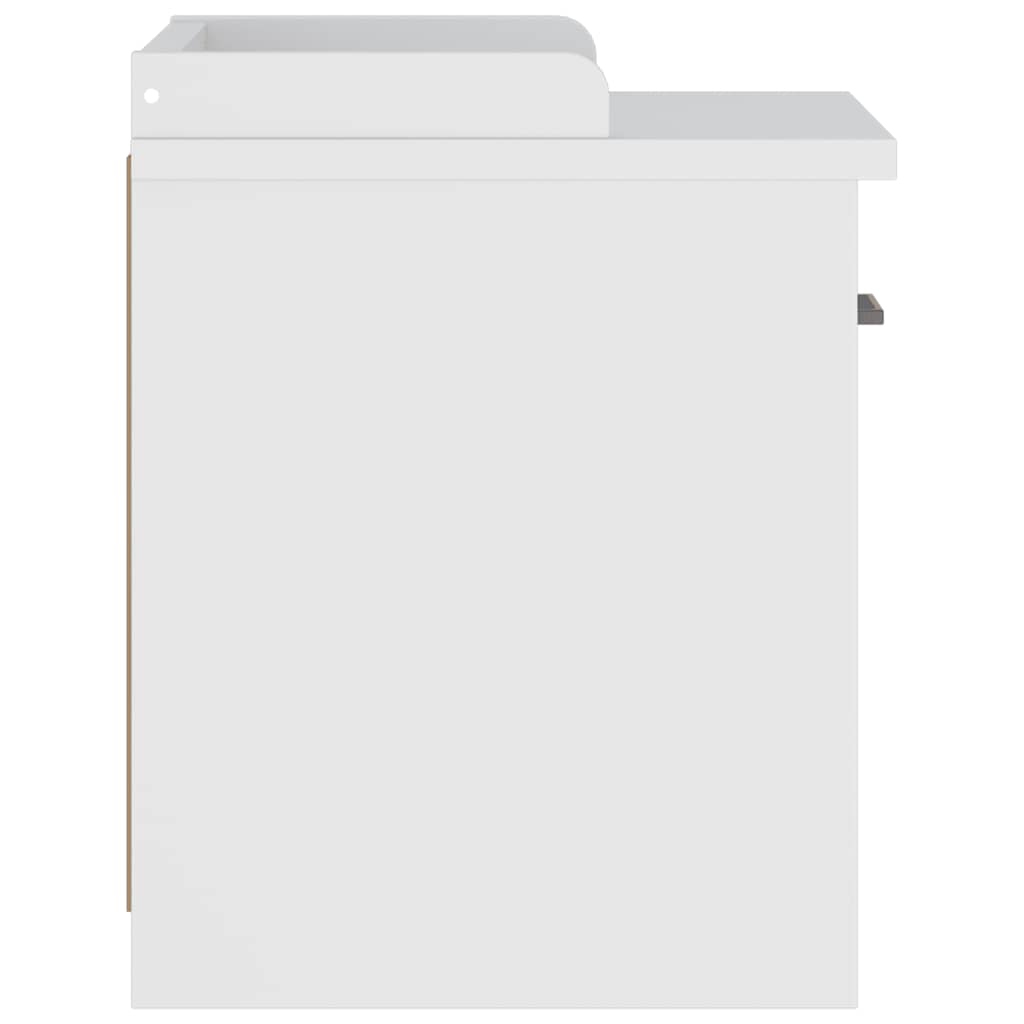 vidaXL Bancă pentru hol „SANDNES” albă 45x40x50 cm, lemn masiv de pin