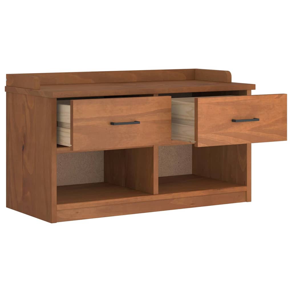 vidaXL Bancă pentru hol „SANDNES” 87x40x50 cm din lemn masiv de pin