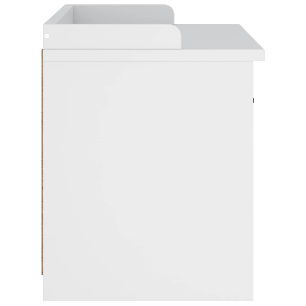 vidaXL Bancă pentru hol „SANDNES” albă 87x40x50 cm, lemn masiv de pin