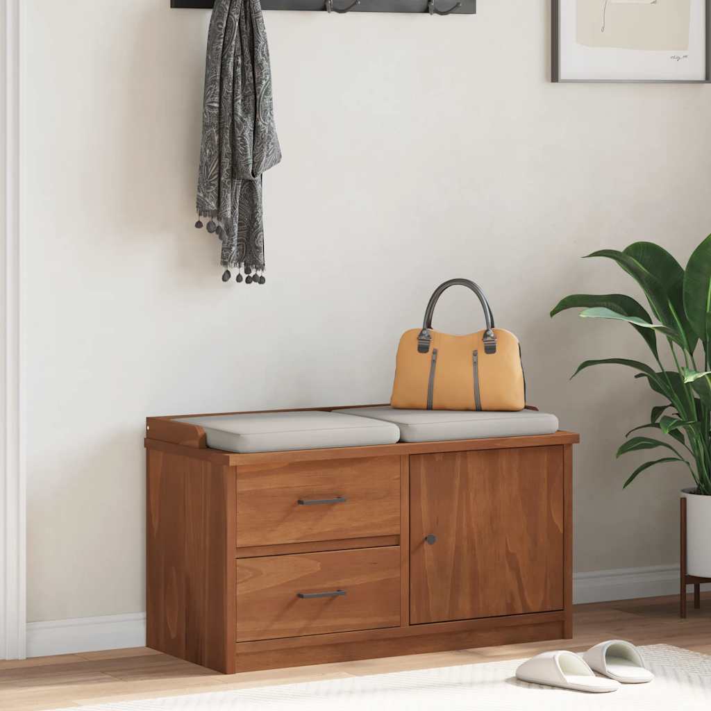 vidaXL Bancă pentru hol „SANDNES” 87x40x50 cm din lemn masiv de pin