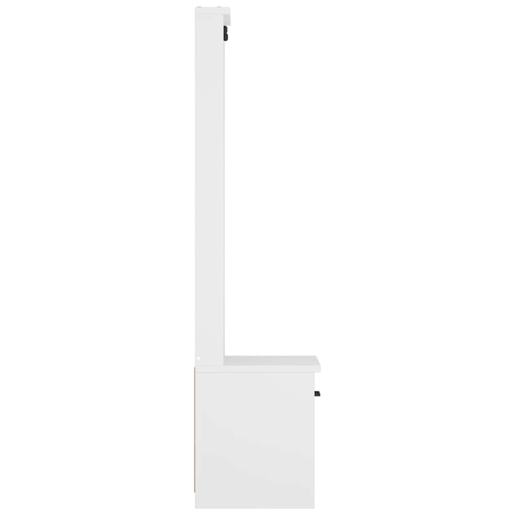 vidaXL Arborele „SANDNES” alb 45x40x159,5 cm lemn masiv de pin vidaXL Arborele „SANDNES” alb 45x40x159,5 cm lemn masiv de pin