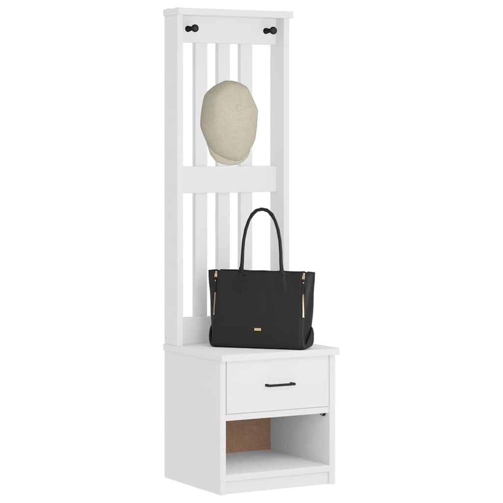 vidaXL Arborele „SANDNES” alb 45x40x159,5 cm lemn masiv de pin vidaXL Arborele „SANDNES” alb 45x40x159,5 cm lemn masiv de pin