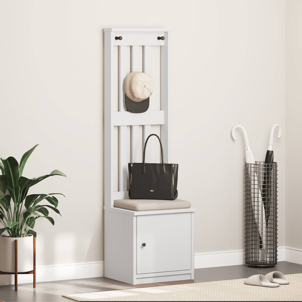 vidaXL Arborele „SANDNES” alb 45x40x159,5 cm lemn masiv de pin vidaXL Arborele „SANDNES” alb 45x40x159,5 cm lemn masiv de pin