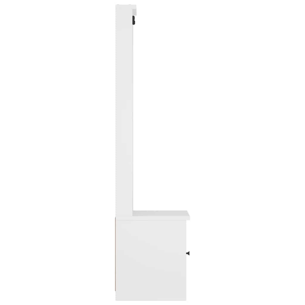 vidaXL Arborele „SANDNES” alb 45x40x159,5 cm lemn masiv de pin vidaXL Arborele „SANDNES” alb 45x40x159,5 cm lemn masiv de pin