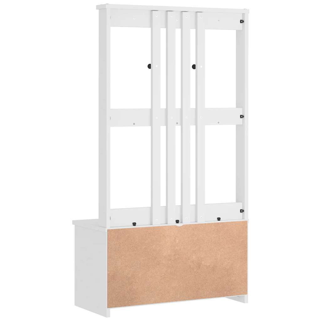 vidaXL Arborele „SANDNES” alb 87x40x159,5 cm lemn masiv de pin