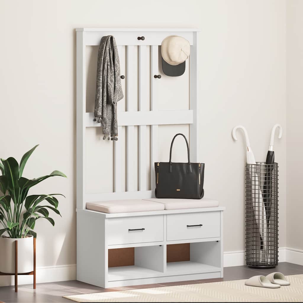 vidaXL Arborele „SANDNES” alb 87x40x159,5 cm lemn masiv de pin vidaXL Arborele „SANDNES” alb 87x40x159,5 cm lemn masiv de pin