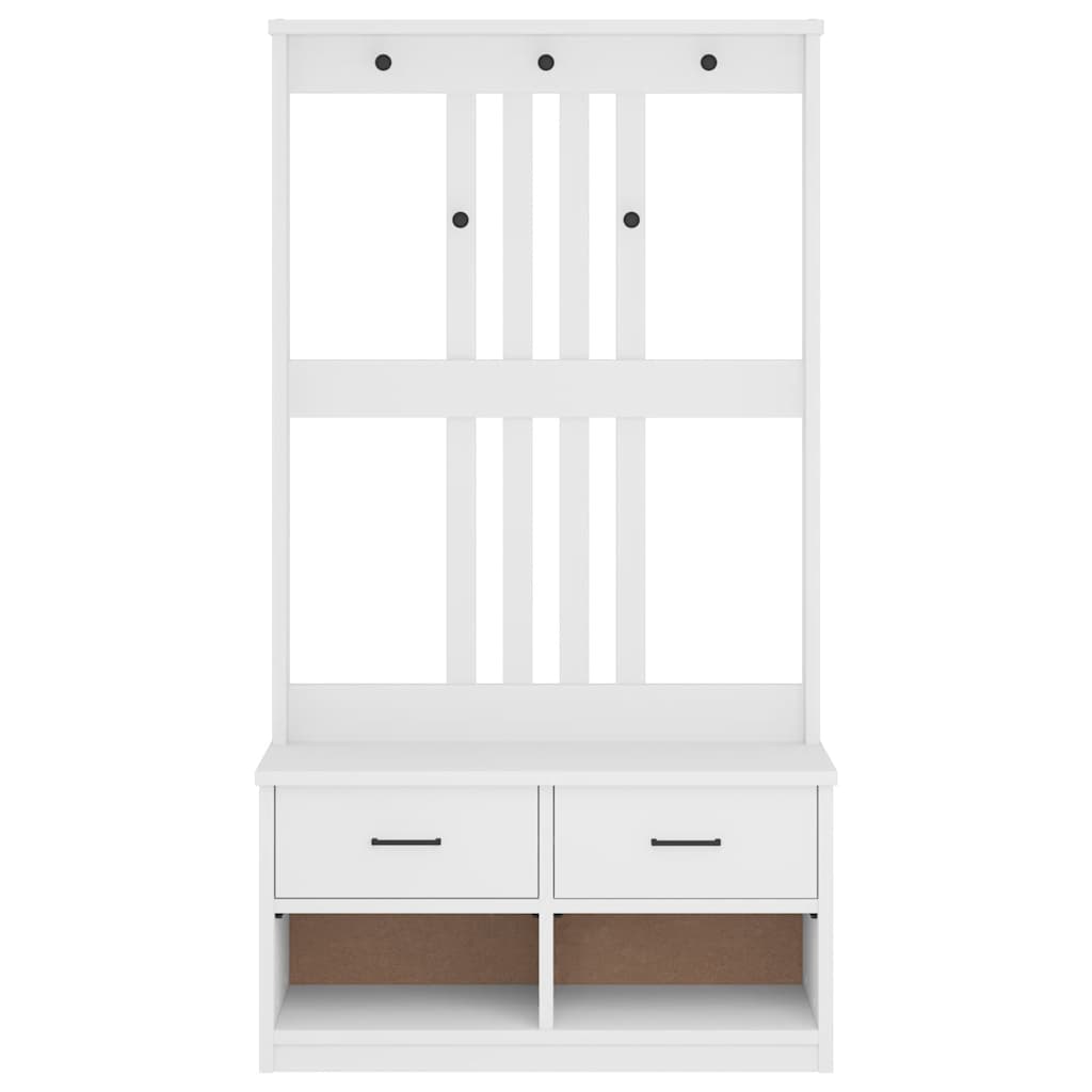 vidaXL Arborele „SANDNES” alb 87x40x159,5 cm lemn masiv de pin vidaXL Arborele „SANDNES” alb 87x40x159,5 cm lemn masiv de pin