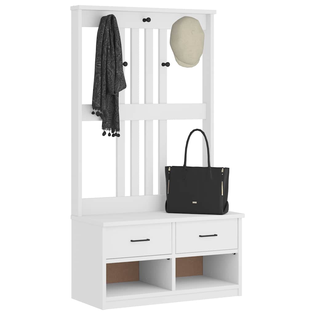 vidaXL Arborele „SANDNES” alb 87x40x159,5 cm lemn masiv de pin vidaXL Arborele „SANDNES” alb 87x40x159,5 cm lemn masiv de pin