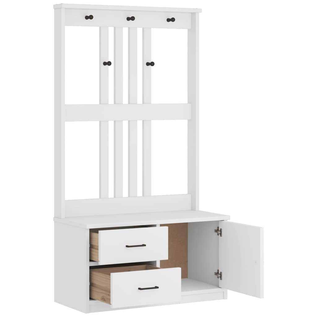 vidaXL Arborele „SANDNES” alb 87x40x159,5 cm lemn masiv de pin vidaXL Arborele „SANDNES” alb 87x40x159,5 cm lemn masiv de pin