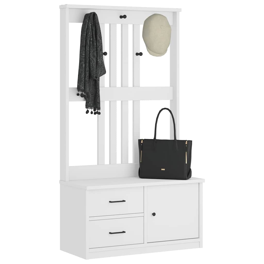 vidaXL Arborele „SANDNES” alb 87x40x159,5 cm lemn masiv de pin vidaXL Arborele „SANDNES” alb 87x40x159,5 cm lemn masiv de pin