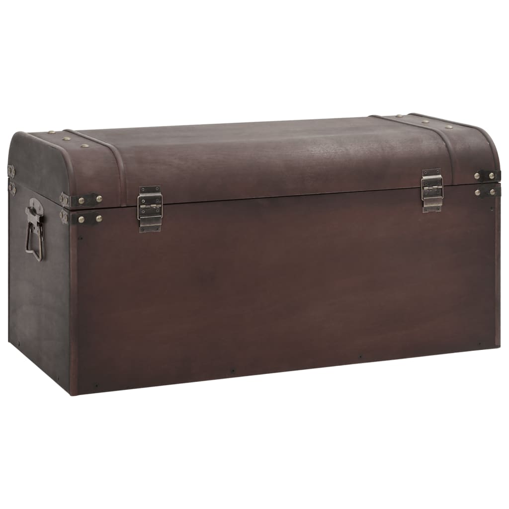 vidaXL Cufăr de comori cu zăvoare maro închis 79,5x39,5x39,5 cm placaj vidaXL Cufăr de comori cu zăvoare maro închis 79,5x39,5x39,5 cm placaj