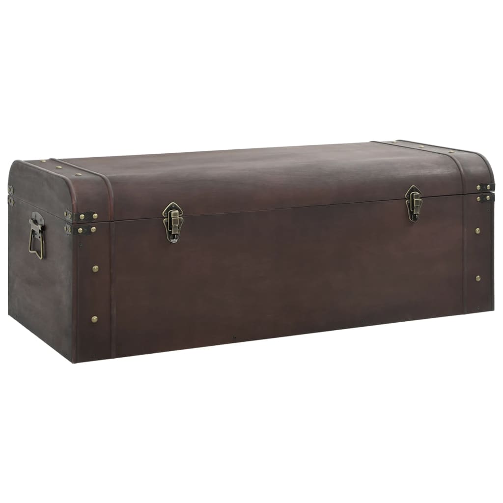 vidaXL Cufăr de comori cu zăvoare maro închis 110x50x39,5 cm placaj vidaXL Cufăr de comori cu zăvoare maro închis 110x50x39,5 cm placaj