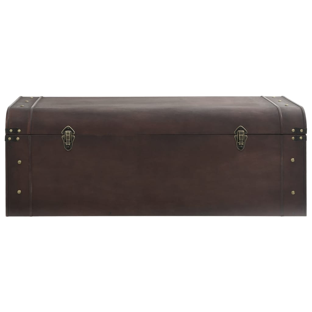 vidaXL Cufăr de comori cu zăvoare maro închis 110x50x39,5 cm placaj vidaXL Cufăr de comori cu zăvoare maro închis 110x50x39,5 cm placaj