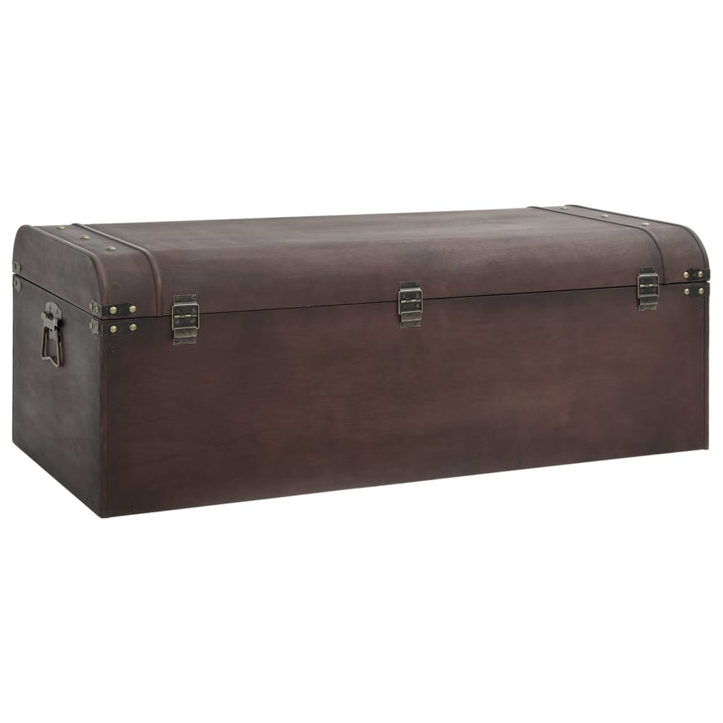 vidaXL Cufăr de comori cu zăvoare maro închis 110x50x39,5 cm placaj vidaXL Cufăr de comori cu zăvoare maro închis 110x50x39,5 cm placaj