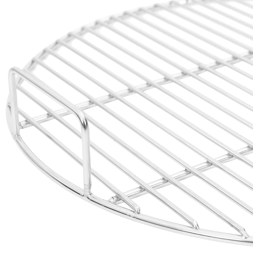 vidaXL Grill de grătar cu mânere, rotund, Ø44,5 cm oțel inoxidabil 304 vidaXL Grill de grătar cu mânere, rotund, Ø44,5 cm oțel inoxidabil 304