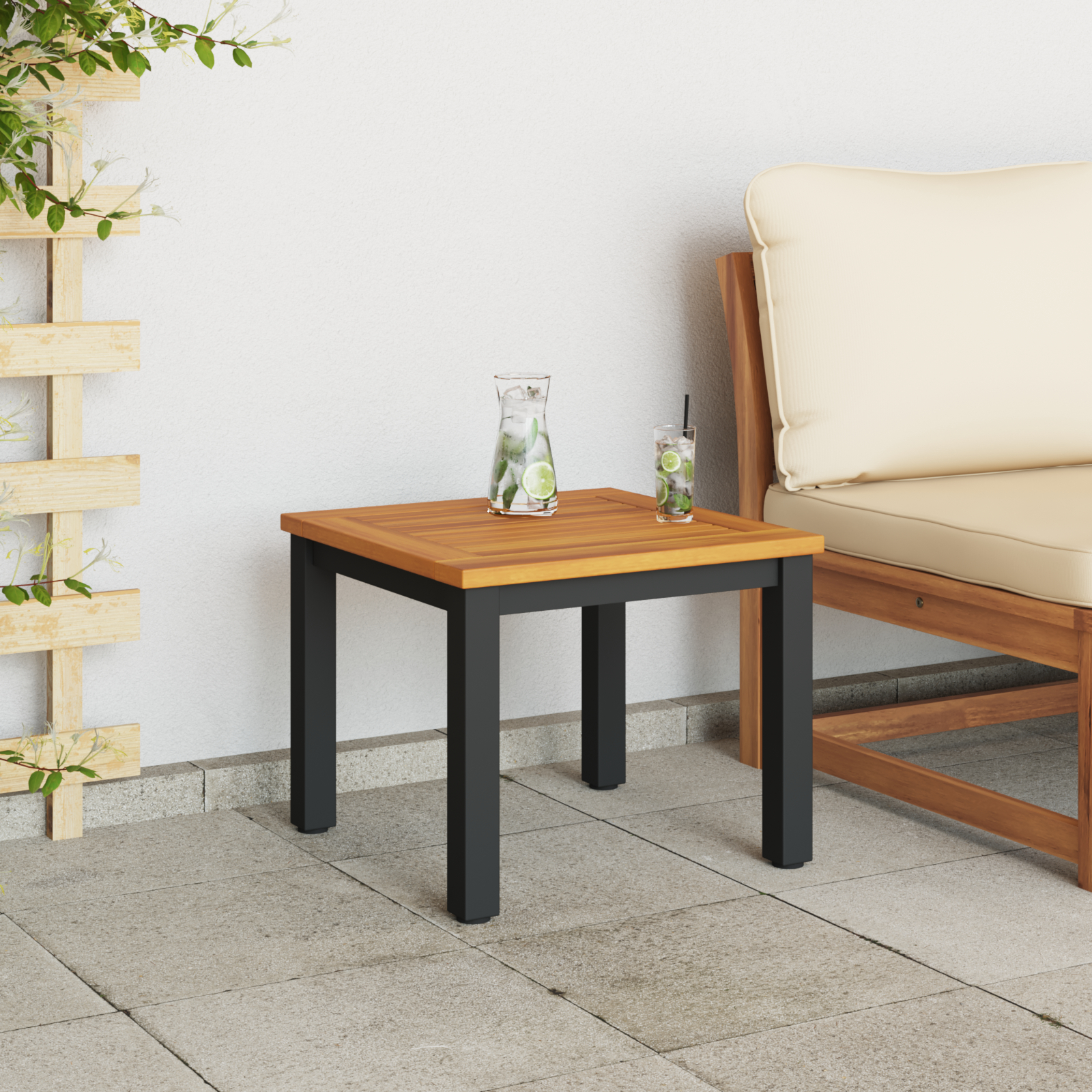 vidaXL Masă laterală de grădină 45x45x38 cm Lemn Masiv de Acacia vidaXL Masă laterală de grădină 45x45x38 cm Lemn Masiv de Acacia
