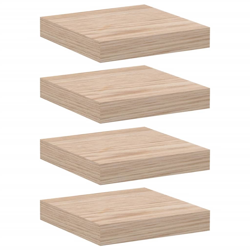 vidaXL Rafturi plutitoare, 4 buc., 23x23,5x4 cm, lemn prelucrat