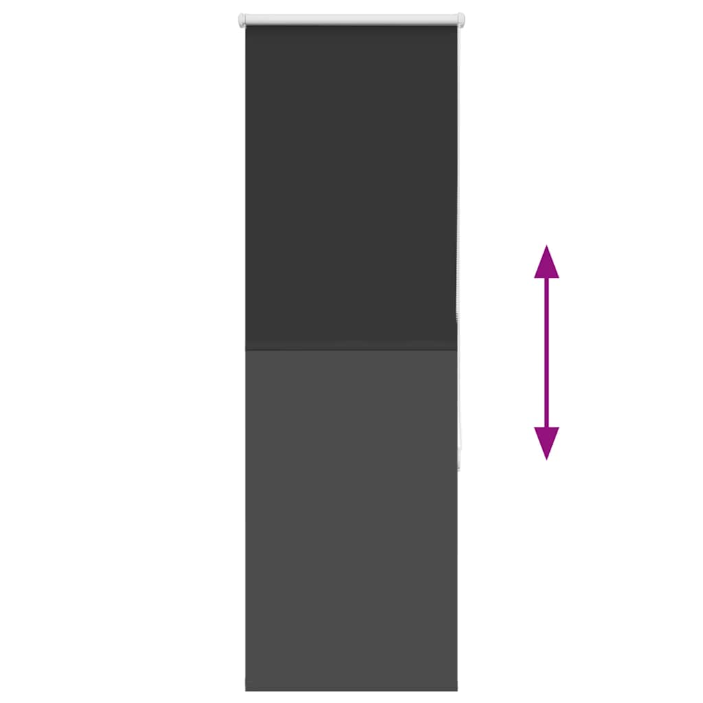 vidaXL Jaluzea cu role opace negru 45x130 cm lățime material 40,7 cm